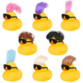 Wig & Black Sunglasses Rubber Ducks, 12 Pack - 2-Inch Party Ducks