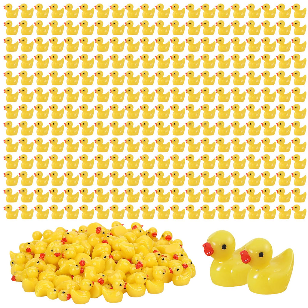 Tiny Yellow Resin Ducks, 260 Pack - Mini Hiding Ducks