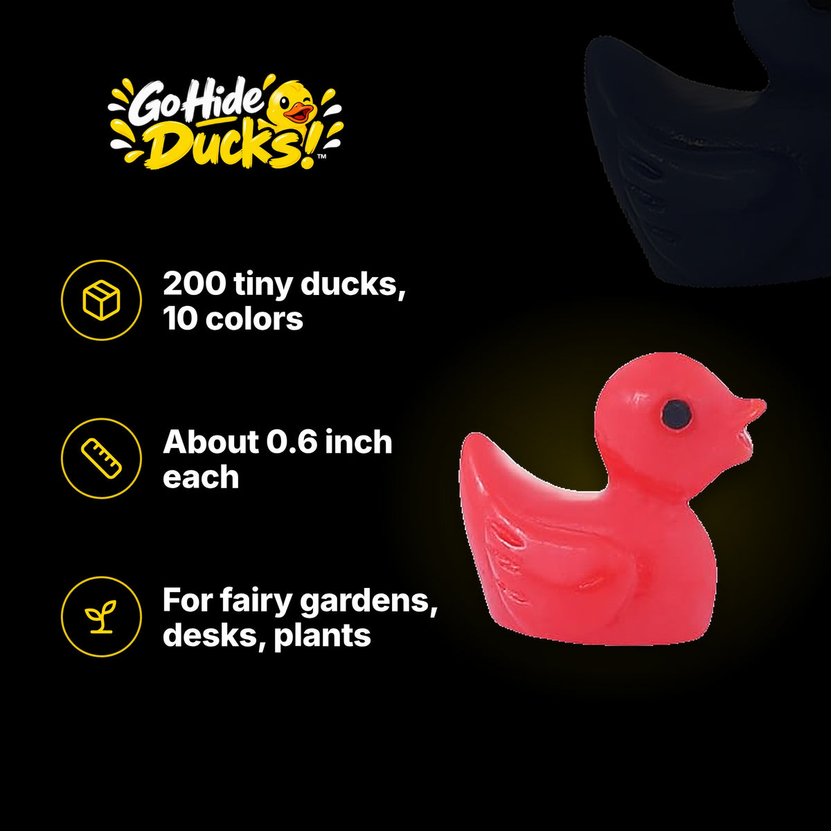 Tiny Resin Ducks, 200 Pack - 10 Colors: pack highlights