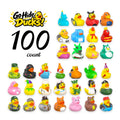 Grid of assorted rubber ducks in classic, animal, and costumed designs