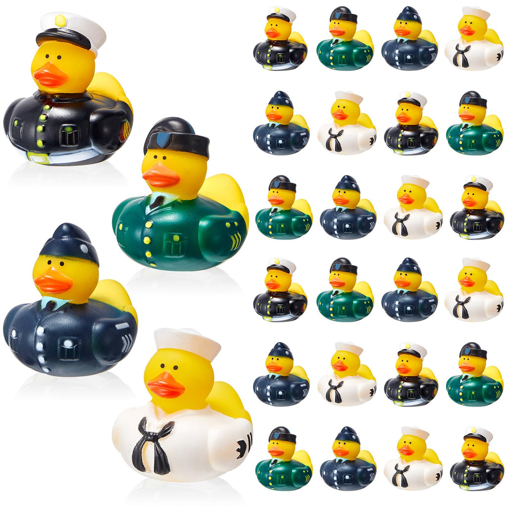 Military Uniform Rubber Ducks, 24 Pack